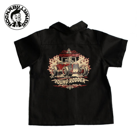 Young Rodder Work Shirt by RockabillyKids
