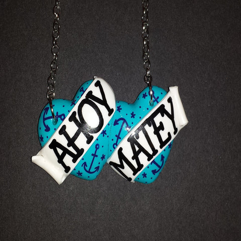 blue ahoy matey bete noire necklace