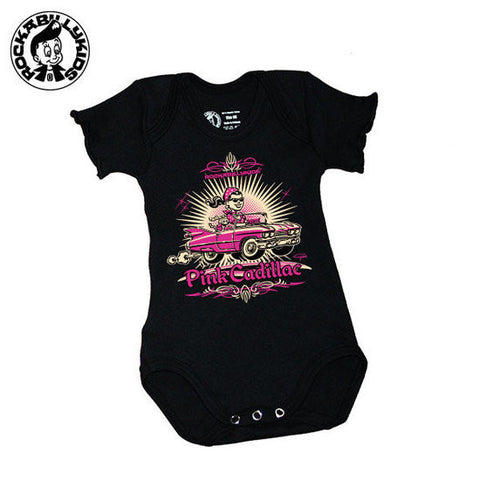 Cadillac Ruffled Baby Grow by RockabillyKids