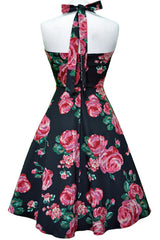 Rose Halterneck Dress by Lady Vintage