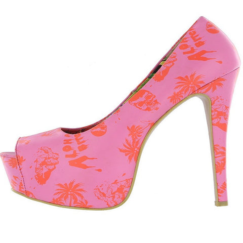 Aloha Bitches Peep Toe Super Platforms by Iron Fist