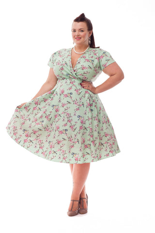 Estella Birdcage Plus Size Dress by Lady Vintage