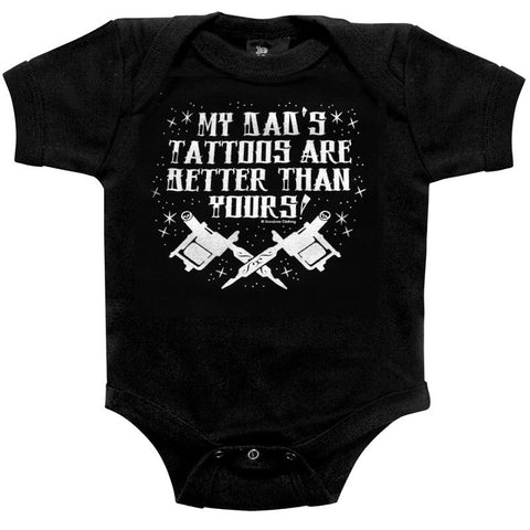 My Dad's Tatts Are Better Than Yours Baby Grow by Sourpuss