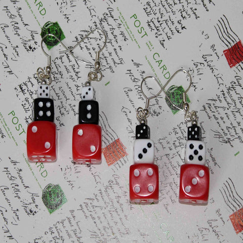 handmade dice earrings