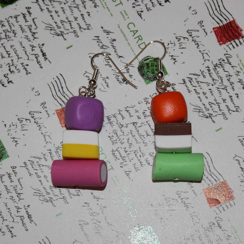 handmade dolly mixture sweet earrings