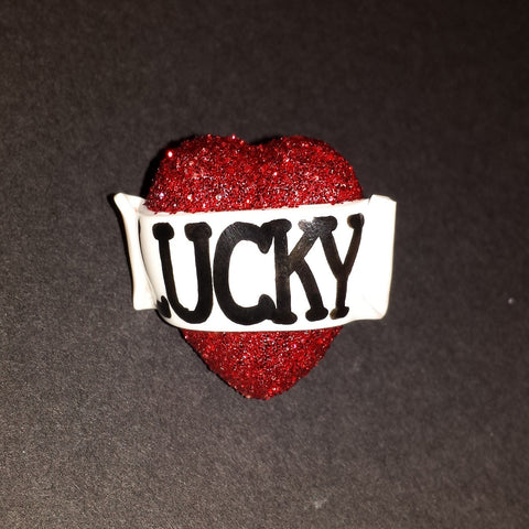 red glitter lucky bete noire ring