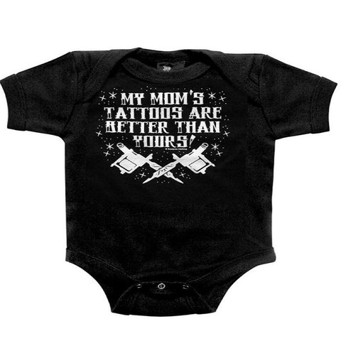 My Mom's Tatts Are Better Than Yours Baby Grow by Sourpuss