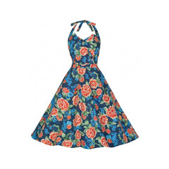 Myrtle Halterneck Swing Dress by Lindy Bop
