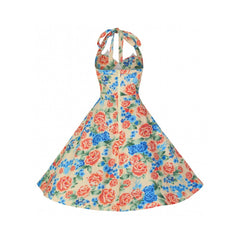 Myrtle Halterneck Swing Dress by Lindy Bop