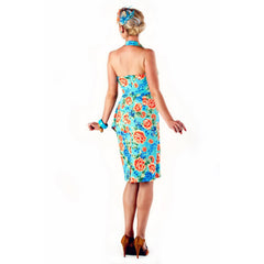 Ola Floral Sarong Wiggle Dress by Lindy Bop