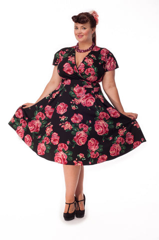 Estella Roses Plus Size Dress by Lady Vintage