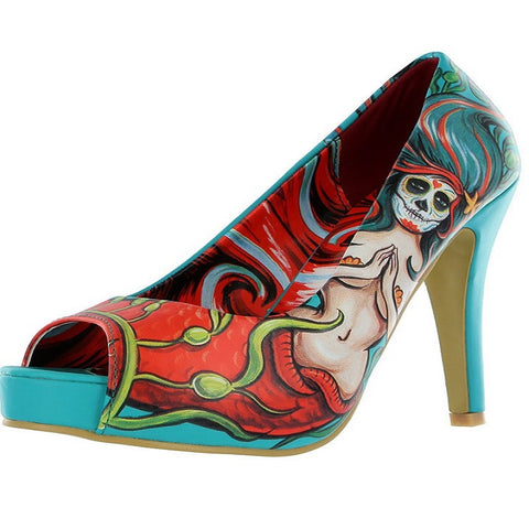 Sailor Sinker Peep Toe Platforms by Iron Fist