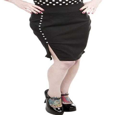 black Shot Through The Heart pencil Skirt by Sourpuss