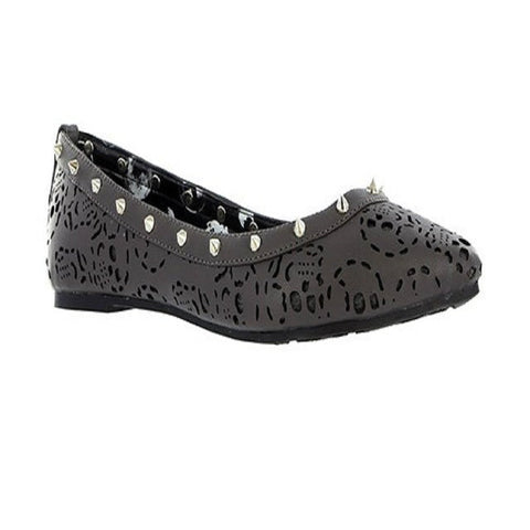 Skull It Out Pointed Flats by Iron Fist