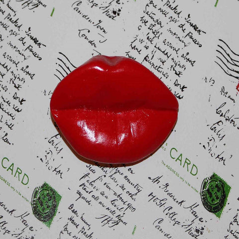 hot lips red brooch