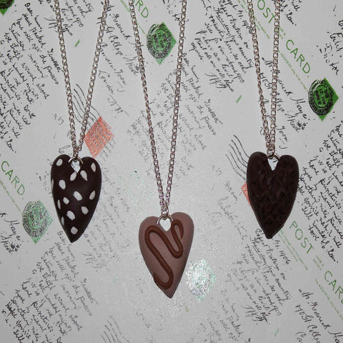 handmade fimo chocolate necklaces