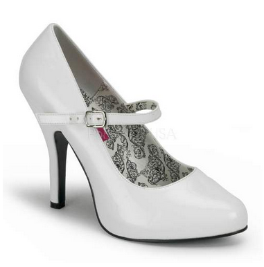 White Tempt 35 Platforms by Bordello