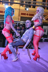 Chaos Dolls wearing Dolly Mixture Bordello shoes
