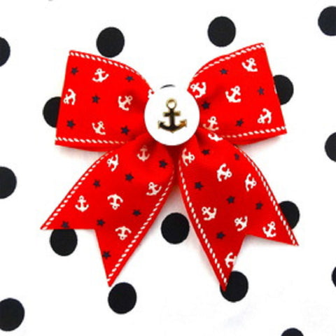 Red Vintage Sailor Doll Hair Bows by Punk Up Bettie
